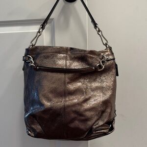 Coach Brooke 2011 F16618 metallic pewter shoulder bag purse